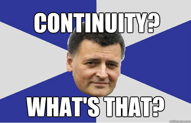 continuity? what's that? - continuity? what's that?  Troll Moffat