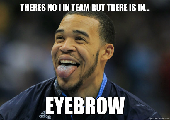 theres no i in team but there is in... eyebrow - theres no i in team but there is in... eyebrow  JaVale McGee