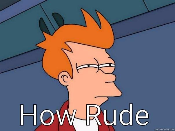  HOW RUDE Futurama Fry