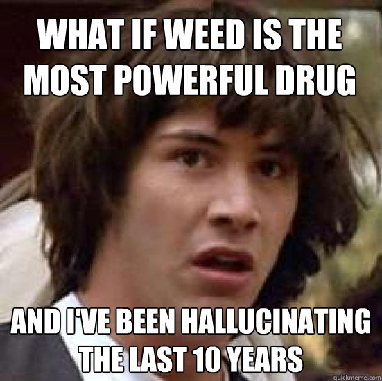 What if weed is the most powerful drug And I've been hallucinating the last 10 years  conspiracy keanu