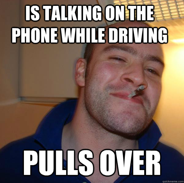 Is talking on the phone while driving pulls over - Is talking on the phone while driving pulls over  Misc
