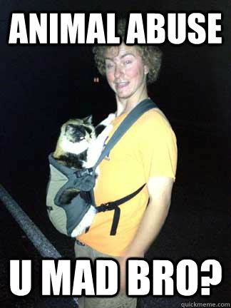 Animal Abuse U Mad Bro?  Animal Abuse