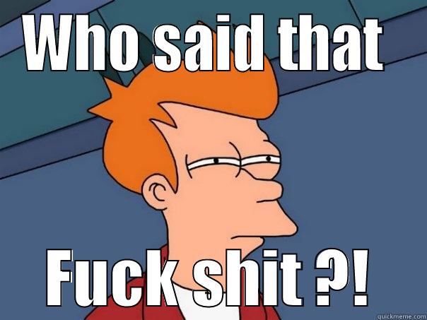 WHO SAID THAT  FUCK SHIT ?! Futurama Fry