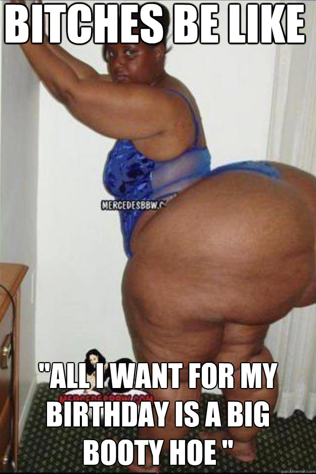 Bitches be like ''all i want for my birthday is a big booty hoe ''  