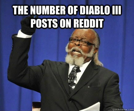 The number of Diablo III posts on Reddit   Too Damn High