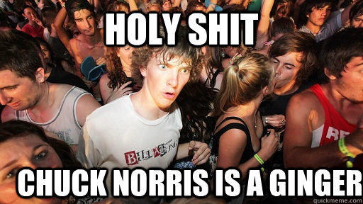 holy shit chuck norris is a ginger - holy shit chuck norris is a ginger  Sudden Clarity Clarence