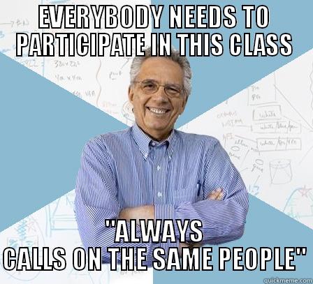 EVERYBODY NEEDS TO PARTICIPATE IN THIS CLASS 