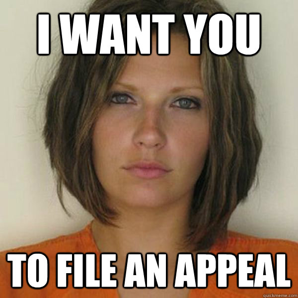 i want you to file an appeal  Attractive Convict