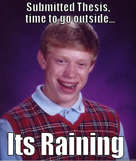              SUBMITTED THESIS,                TIME TO GO OUTSIDE... ITS RAINING Bad Luck Brian