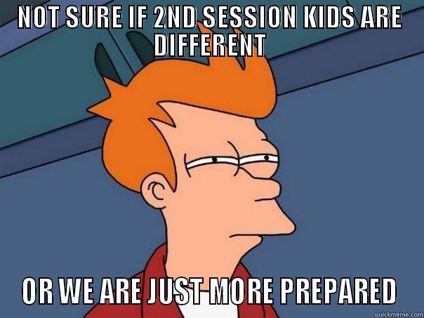 NOT SURE IF 2ND SESSION KIDS ARE DIFFERENT OR WE ARE JUST MORE PREPARED Futurama Fry