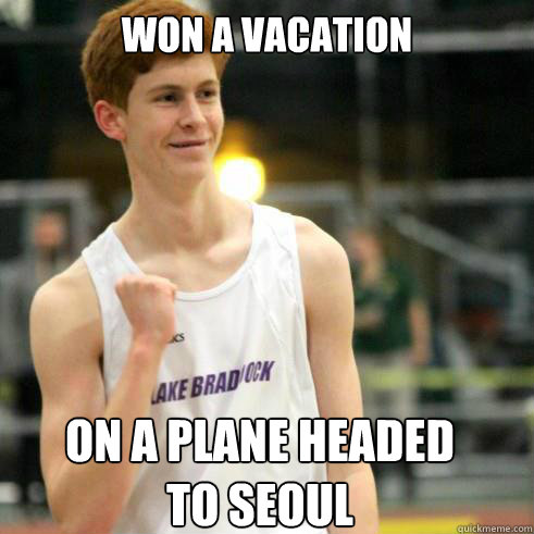 won a vacation on a plane headed to seoul  Success Ginger