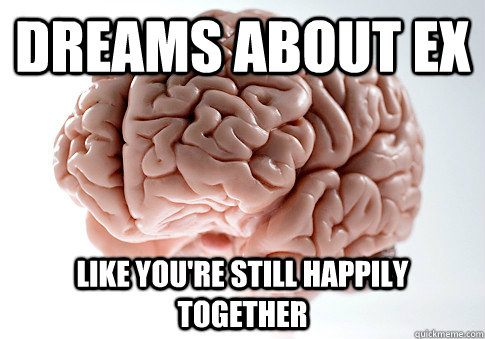 Dreams about ex Like you're still happily together  Scumbag Brain