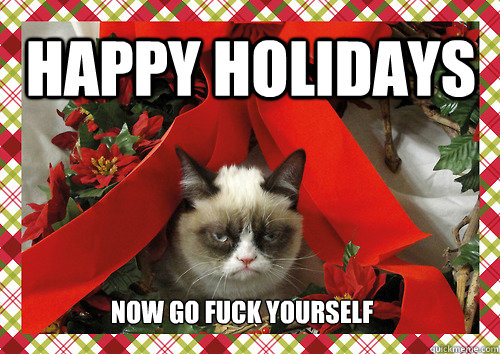 Happy Holidays Now go fuck yourself  merry christmas