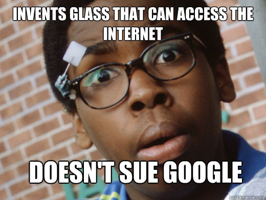 invents glass that can access the internet  doesn't sue google - invents glass that can access the internet  doesn't sue google  good guy cookie