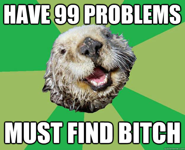 Have 99 problems must find bitch - Have 99 problems must find bitch  OCD Otter