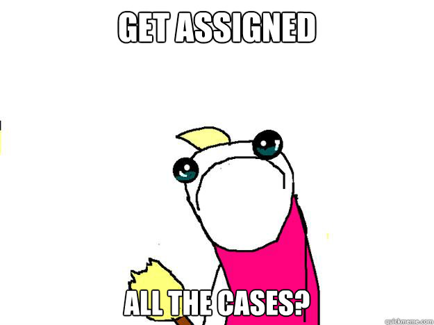 Get Assigned All the cases?  All the things sad