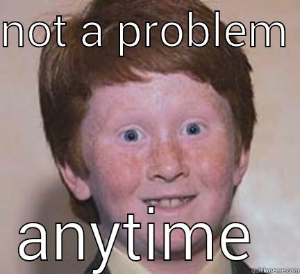 not a problem  - NOT A PROBLEM  ANYTIME  Over Confident Ginger