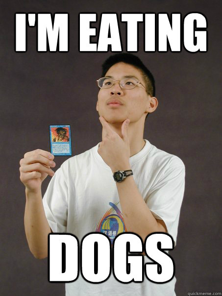 I'M EATING DOGS - I'M EATING DOGS  meme jarvis