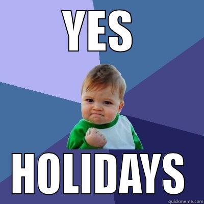 YES HOLIDAYS Success Kid