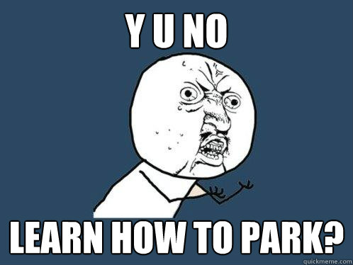 y u no learn how to park?  Y U No