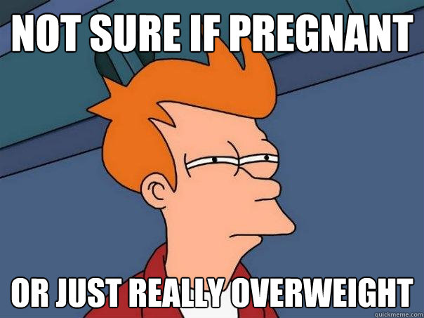 Not sure if pregnant Or just really overweight  Futurama Fry