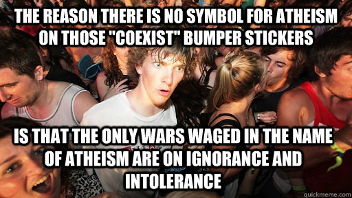 the reason there is no symbol for atheism on those 