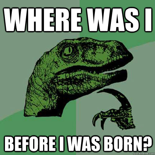 Where was I Before I was born?  Philosoraptor