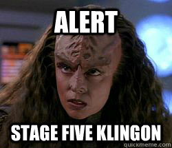 Alert stage five klingon  