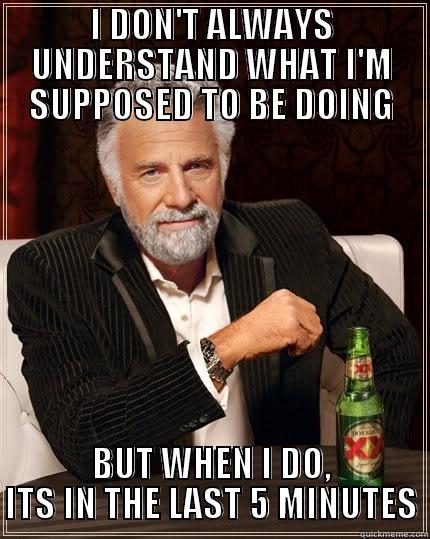 NCEA EXAMS - I DON'T ALWAYS UNDERSTAND WHAT I'M SUPPOSED TO BE DOING BUT WHEN I DO, ITS IN THE LAST 5 MINUTES The Most Interesting Man In The World