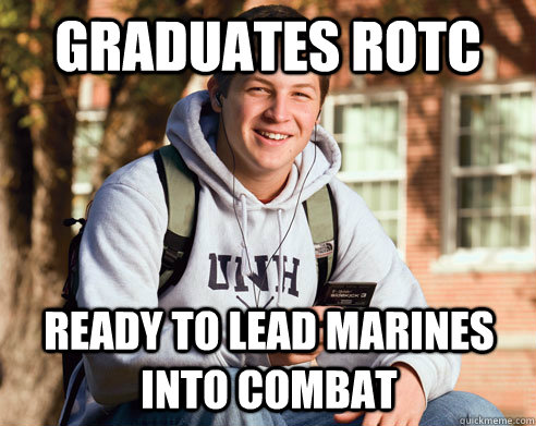 graduates rotc ready to lead marines into combat  College Freshman