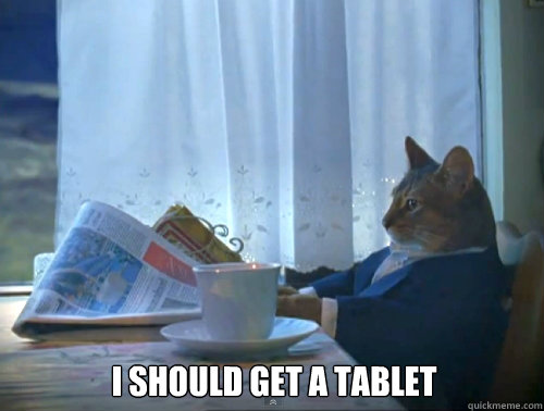 I should get a tablet   The One Percent Cat