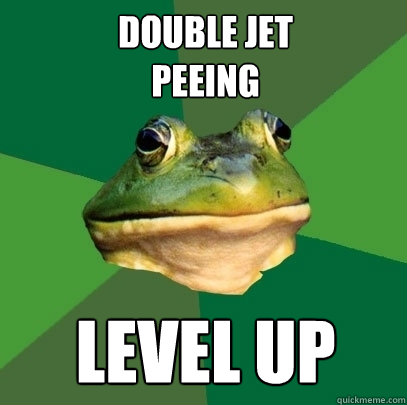 Double jet
peeing Level Up  Foul Bachelor Frog