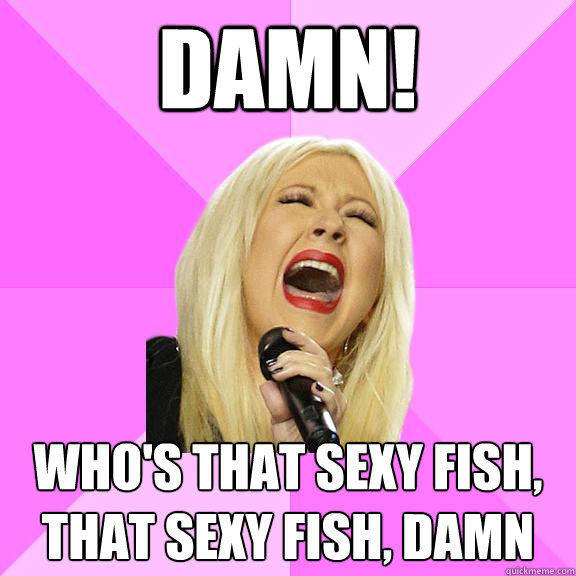DAMN! Who's that sexy fish, that sexy fish, DAMN  Wrong Lyrics Christina