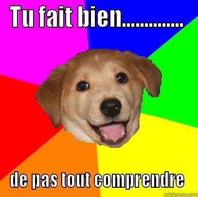 TIEN TOÉ - TU FAIT BIEN.............. DE PAS TOUT COMPRENDRE Advice Dog