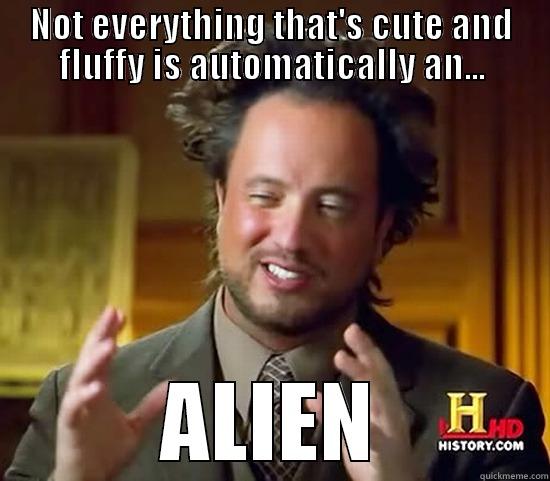 NOT EVERYTHING THAT'S CUTE AND FLUFFY IS AUTOMATICALLY AN... ALIEN Ancient Aliens