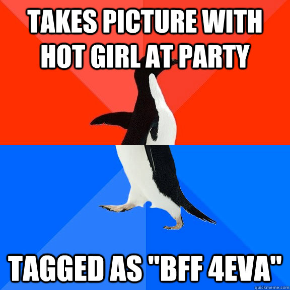 Takes Picture with hot girl at party Tagged as 