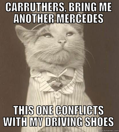 DRIVING SHOES - CARRUTHERS, BRING ME ANOTHER MERCEDES THIS ONE CONFLICTS WITH MY DRIVING SHOES Aristocat