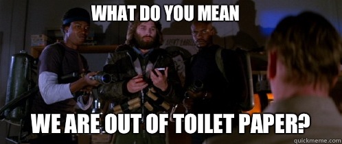 What do you mean We are out of toilet paper?  The Thing