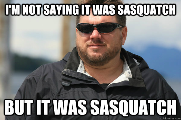I'm not saying it was sasquatch but it was sasquatch  