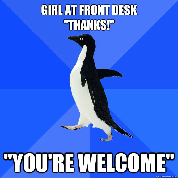 girl at front desk
