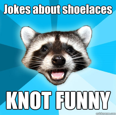Jokes about shoelaces  KNOT FUNNY  Lame Pun Coon