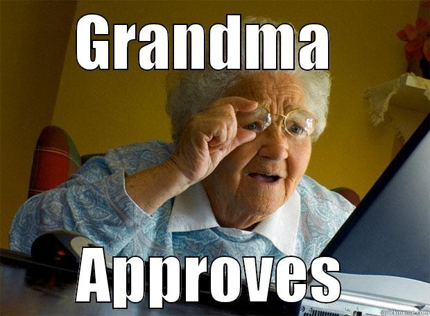 GRANDMA  APPROVES Grandma finds the Internet