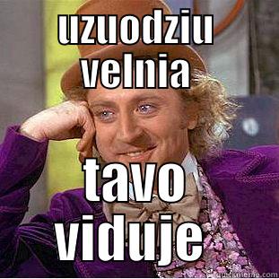 UZUODZIU VELNIA TAVO VIDUJE  Condescending Wonka