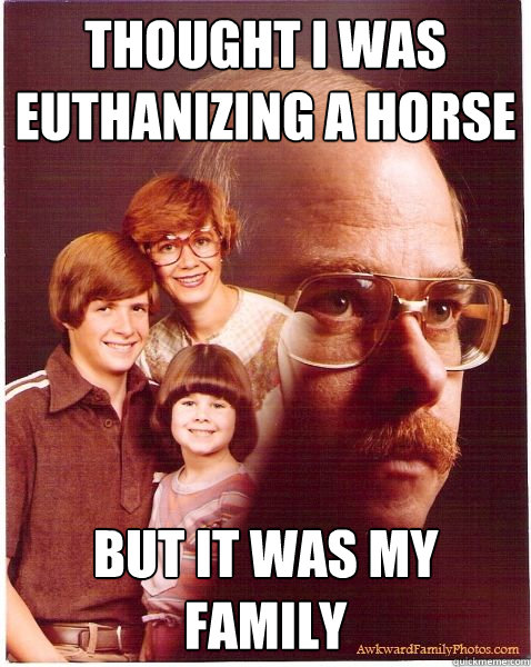 thought i was euthanizing a horse but it was my family  Vengeance Dad