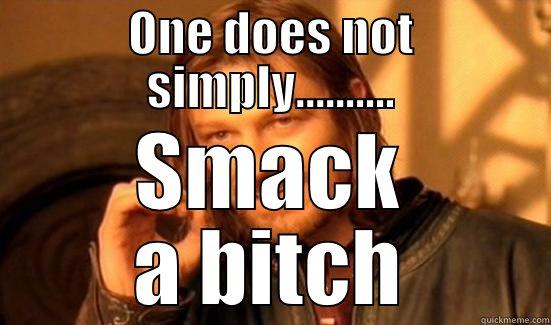 ONE DOES NOT SIMPLY.......... SMACK A BITCH Boromir