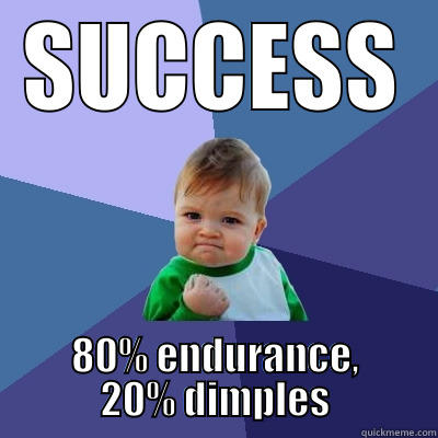 SUCCESS 80% ENDURANCE, 20% DIMPLES Success Kid