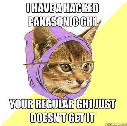 I HAVE A HACKED Panasonic GH1 Your regular GH1 just doesn't get it  Hipster Kitty