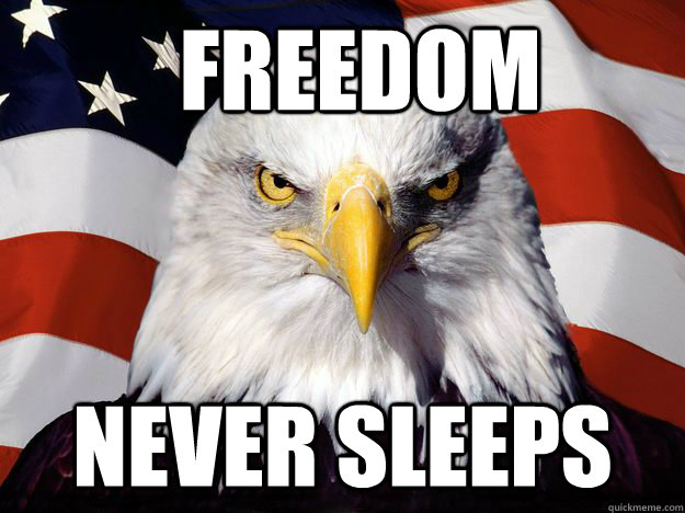   Freedom never sleeps    Merica Eagle