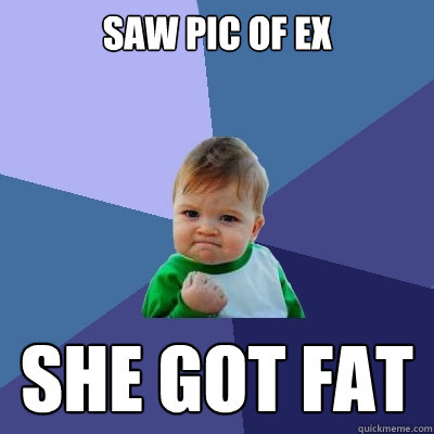 Saw pic of ex She got fat - Saw pic of ex She got fat  Success Kid