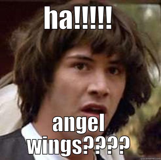 HA!!!!! ANGEL WINGS???? conspiracy keanu